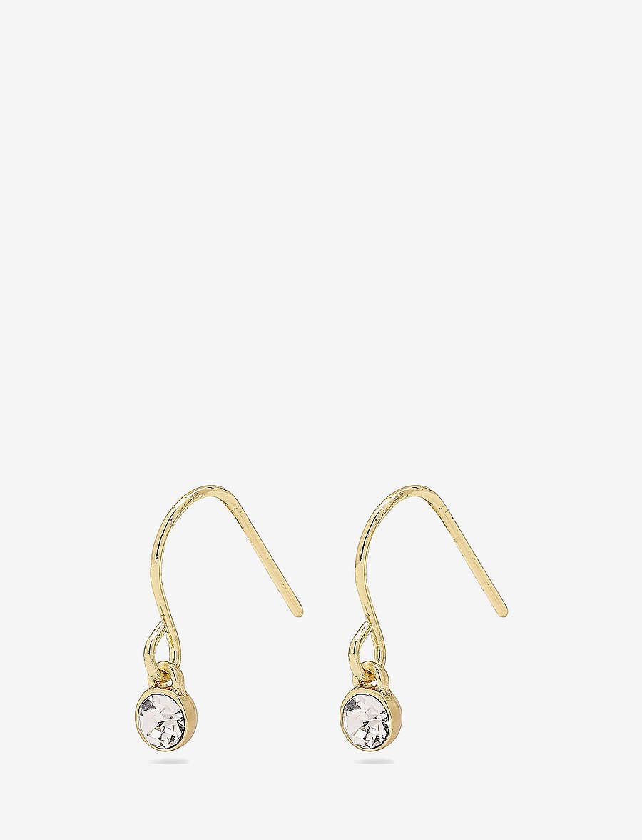 Pilgrim - LUCIA recycled crystal earrings - hengende øredobber - gold plated - 0