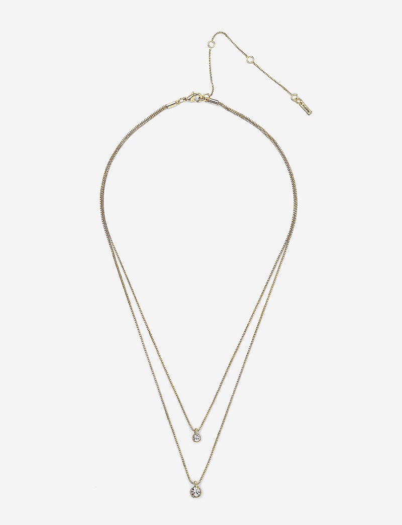 Pilgrim - LUCIA recycled 2-in-1 crystal necklace - vėriniai su pakabukais - gold plated - 2
