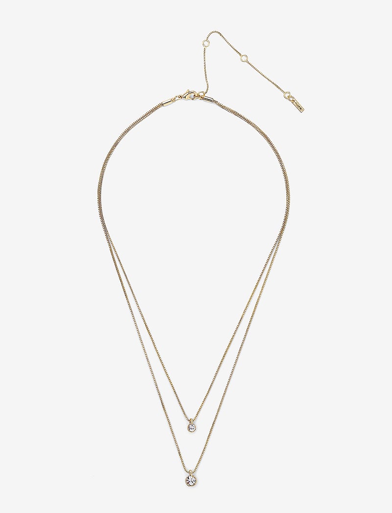 Pilgrim - LUCIA recycled 2-in-1 crystal necklace - pendant necklaces - gold plated - 2