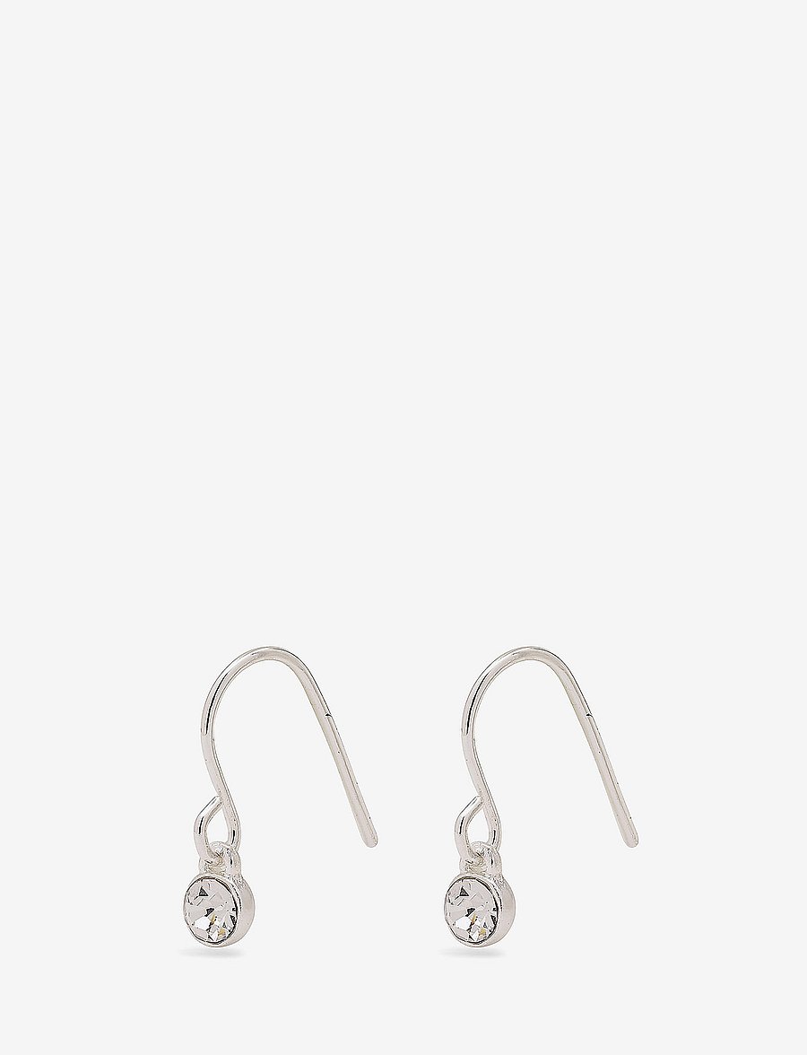 Pilgrim - LUCIA recycled crystal earstuds - boucles d'oreilles pendantes - silver plated - 1