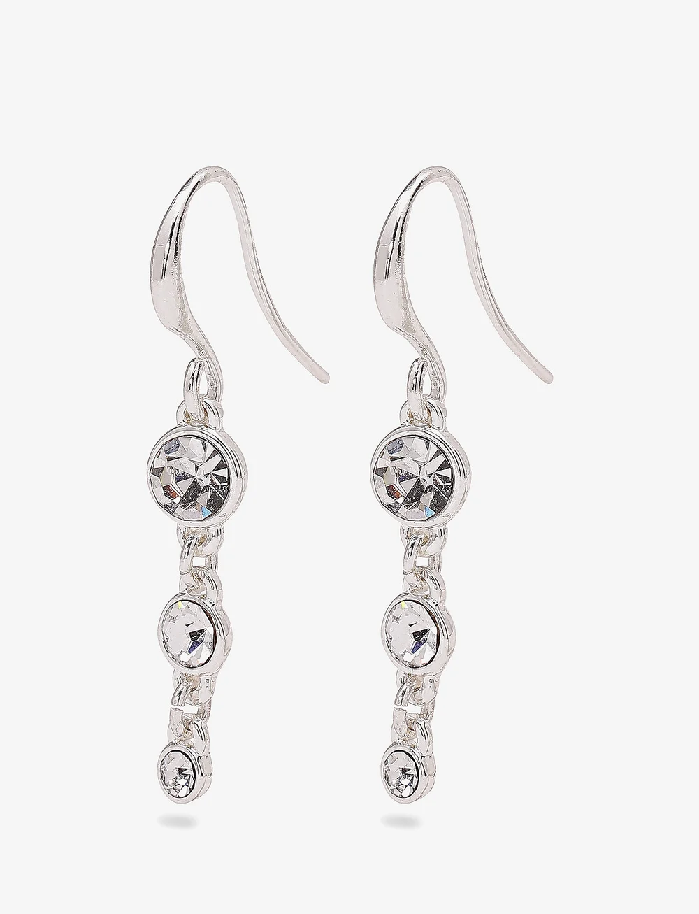 Pilgrim - LUCIA recycled crystal earrings - ohrhänger - silver plated - 1