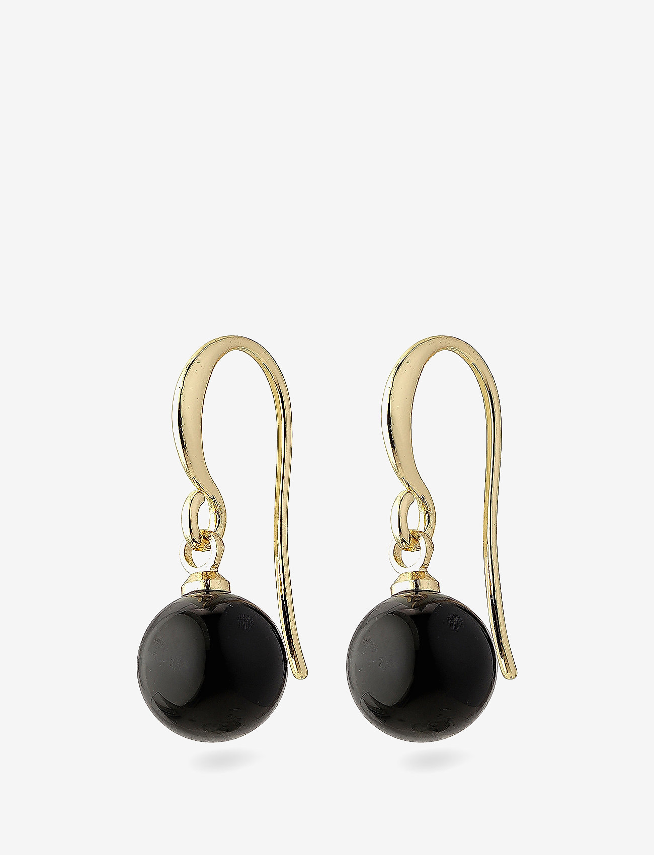 Pilgrim - GOLDIE black earrings - roikkuvat korvakorut - gold plated black - 0