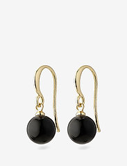 Pilgrim - Goldie - pendant earrings - gold plated black - 0