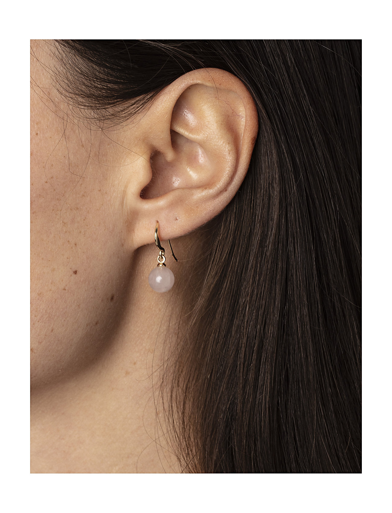 Pilgrim - Goldie - rippuvad kõrvarõngad - gold plated pink - 1