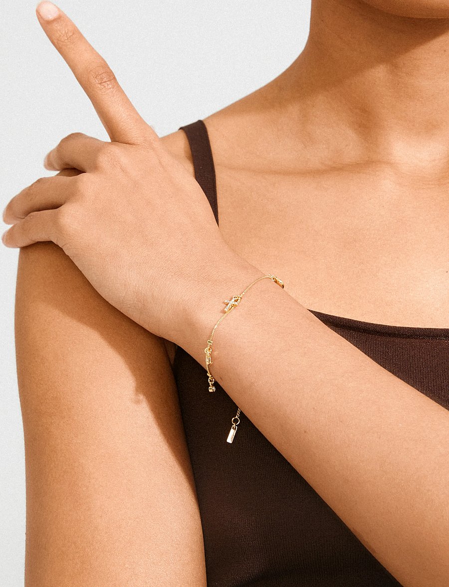 Pilgrim - ANET crystal bracelet gold-plated - gold plated - 0