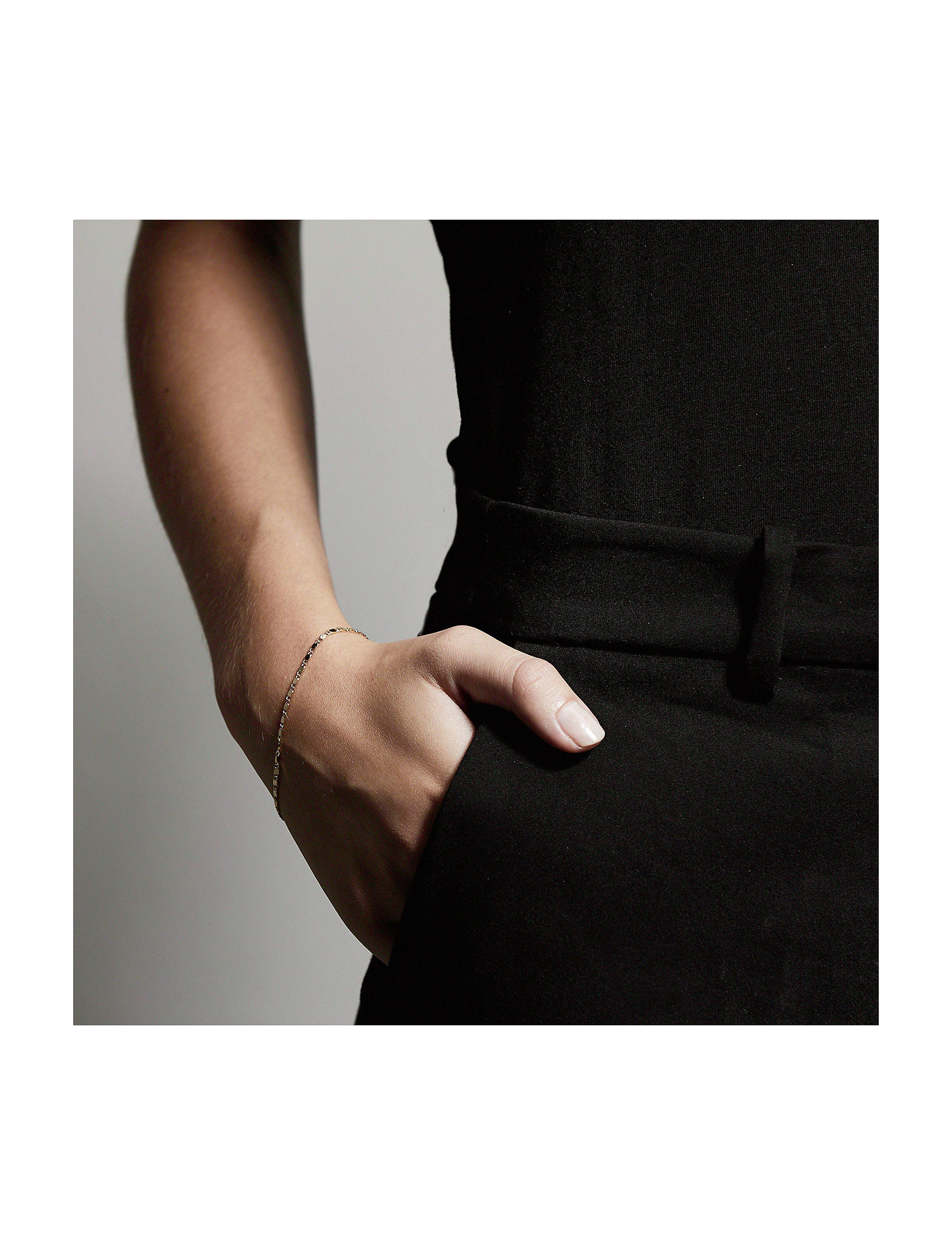 Pilgrim Parisa Recycled Flat Link Chain Bracelet, One Size, Gold, Armbånd > Kædearmbånd, Dame
