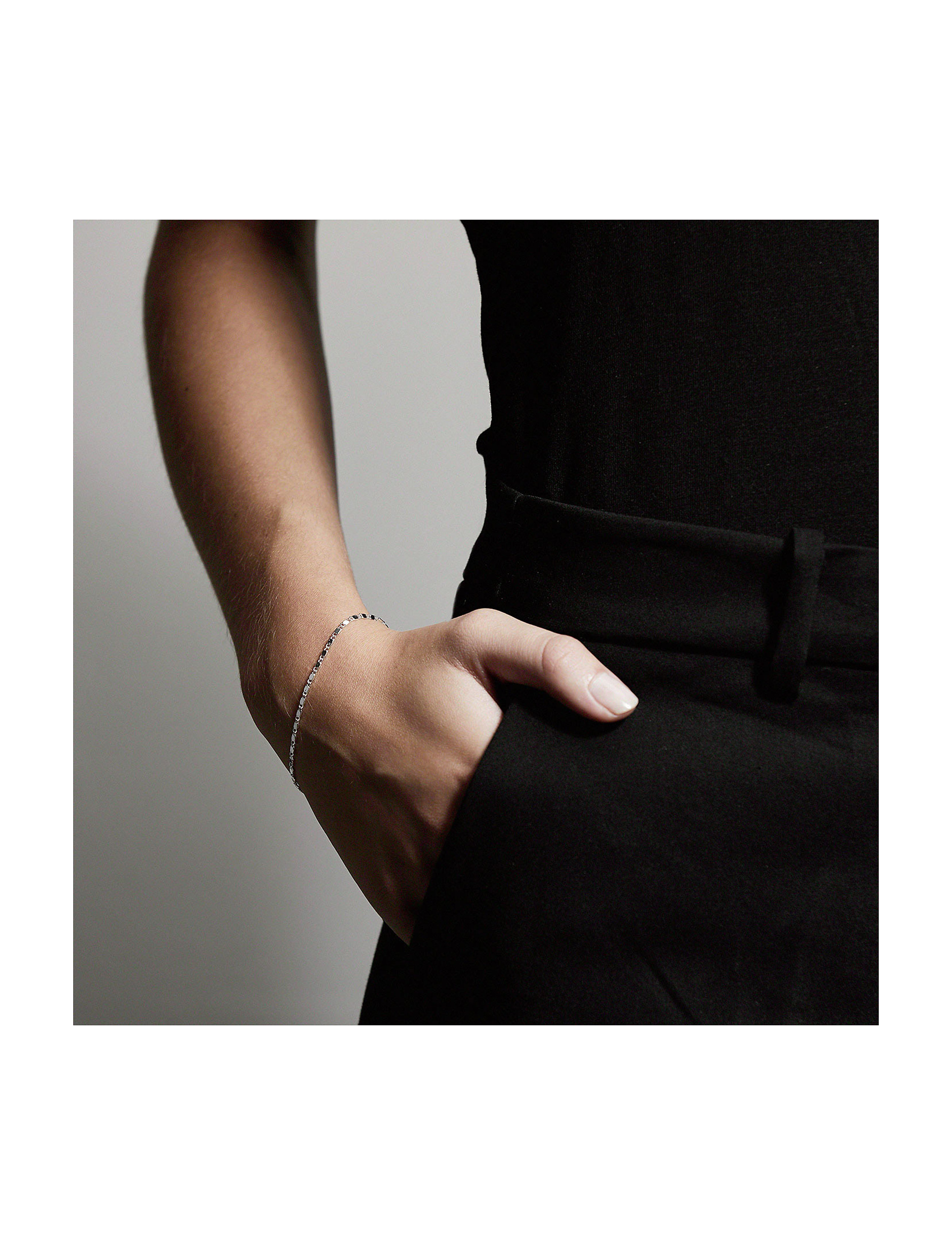 Pilgrim Parisa Flat Link Chain Bracelet, One Size, Bracelets, Silber - Frauen