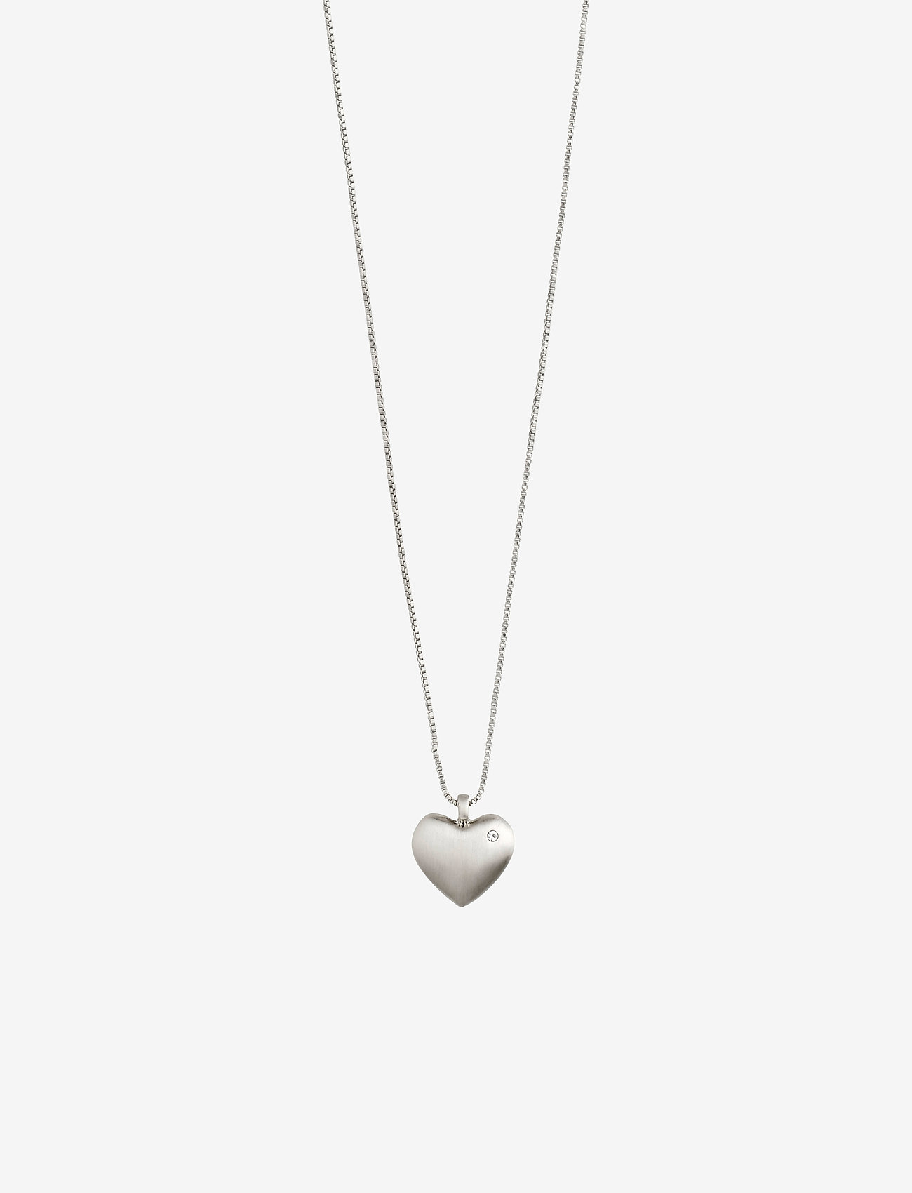 Pilgrim - SOPHIA recycled heart pendant necklace - halsband med hänge - silver plated - 0