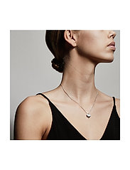 Pilgrim - SOPHIA recycled heart pendant necklace - vėriniai su pakabukais - silver plated - 3