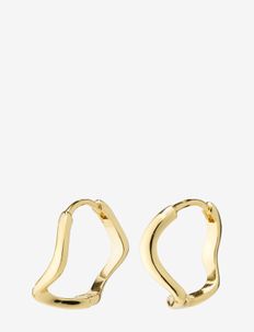 ALBERTE organic shape hoop earrings gold-plated, Pilgrim