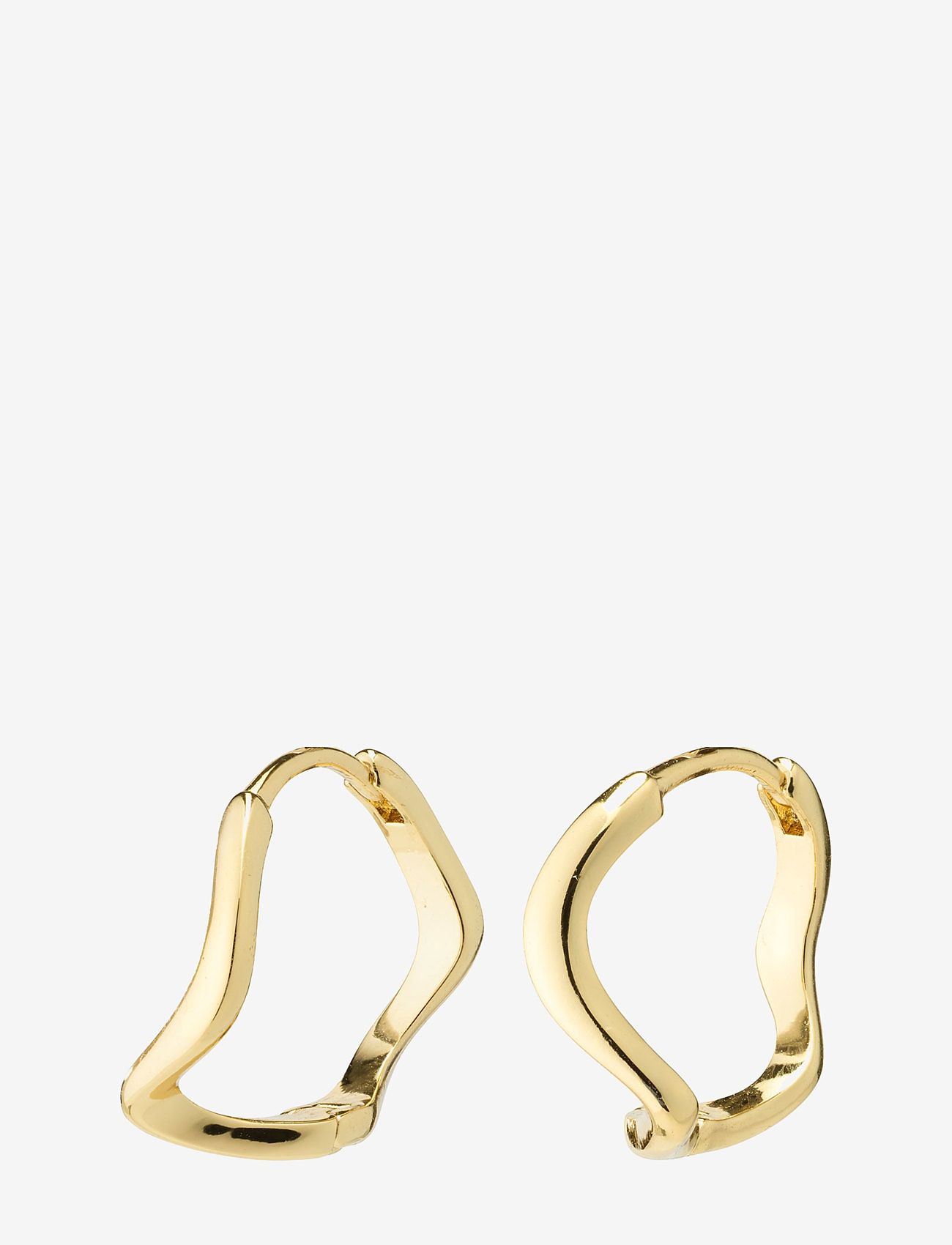 Pilgrim - ALBERTE organic shape hoop earrings - lanko formos auskarai - gold plated - 1