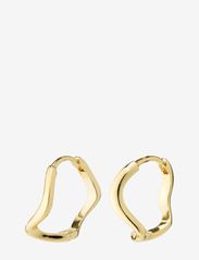Pilgrim - ALBERTE organic shape hoop earrings gold-plated - creoler & hoops - gold plated - 0