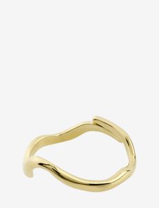 ALBERTE organic shape ring gold-plated, Pilgrim