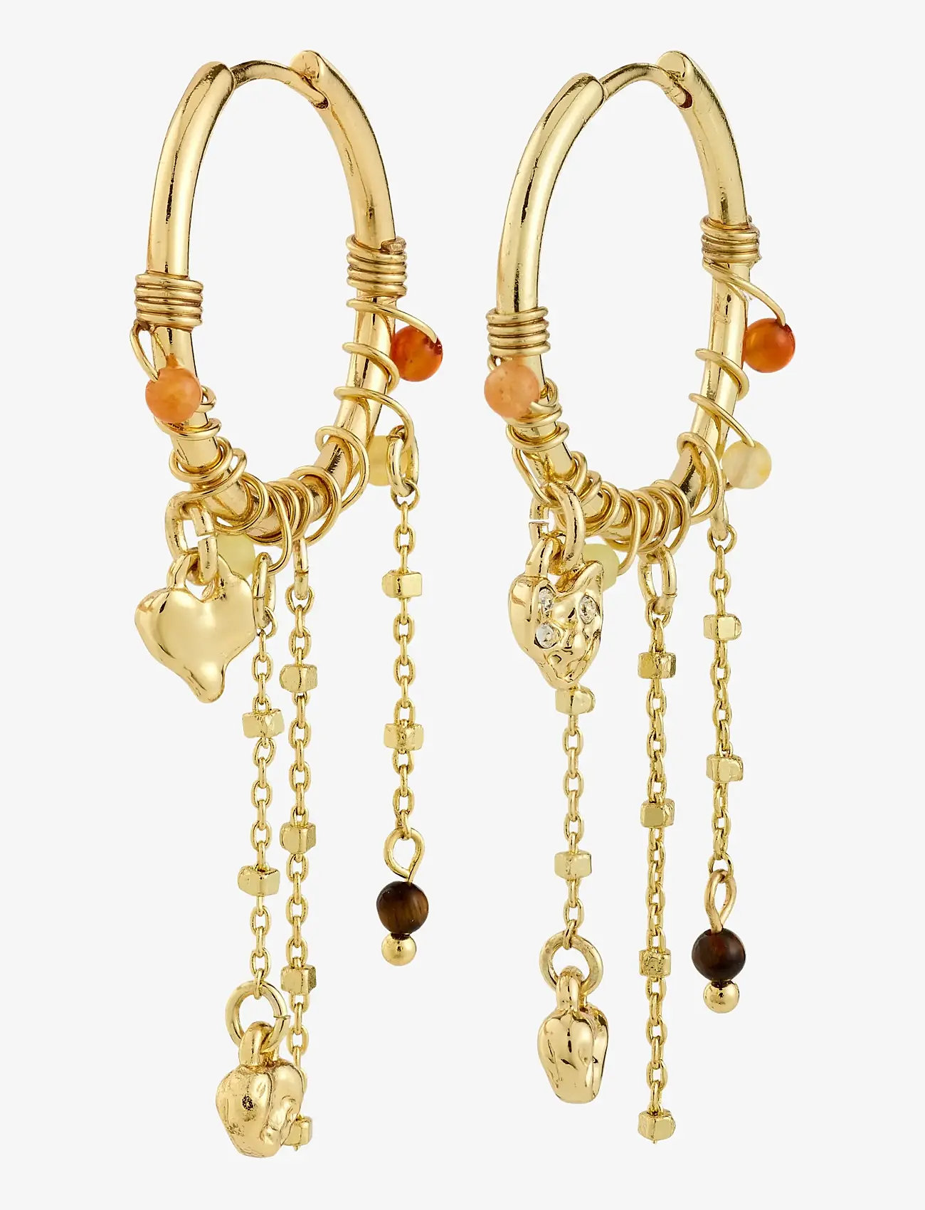 Pilgrim - MYLAN earrings gold-plated - statement earrings - gold plated - 1