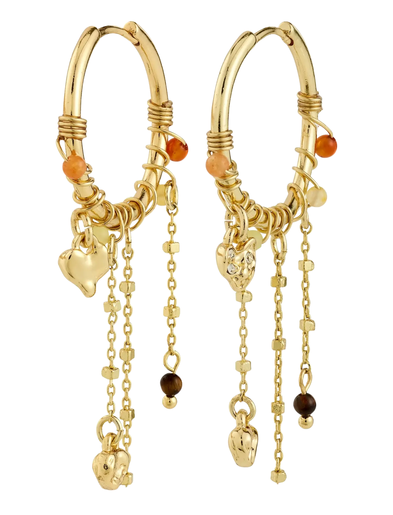 MYLAN earrings gold-plated - GOLD PLATED