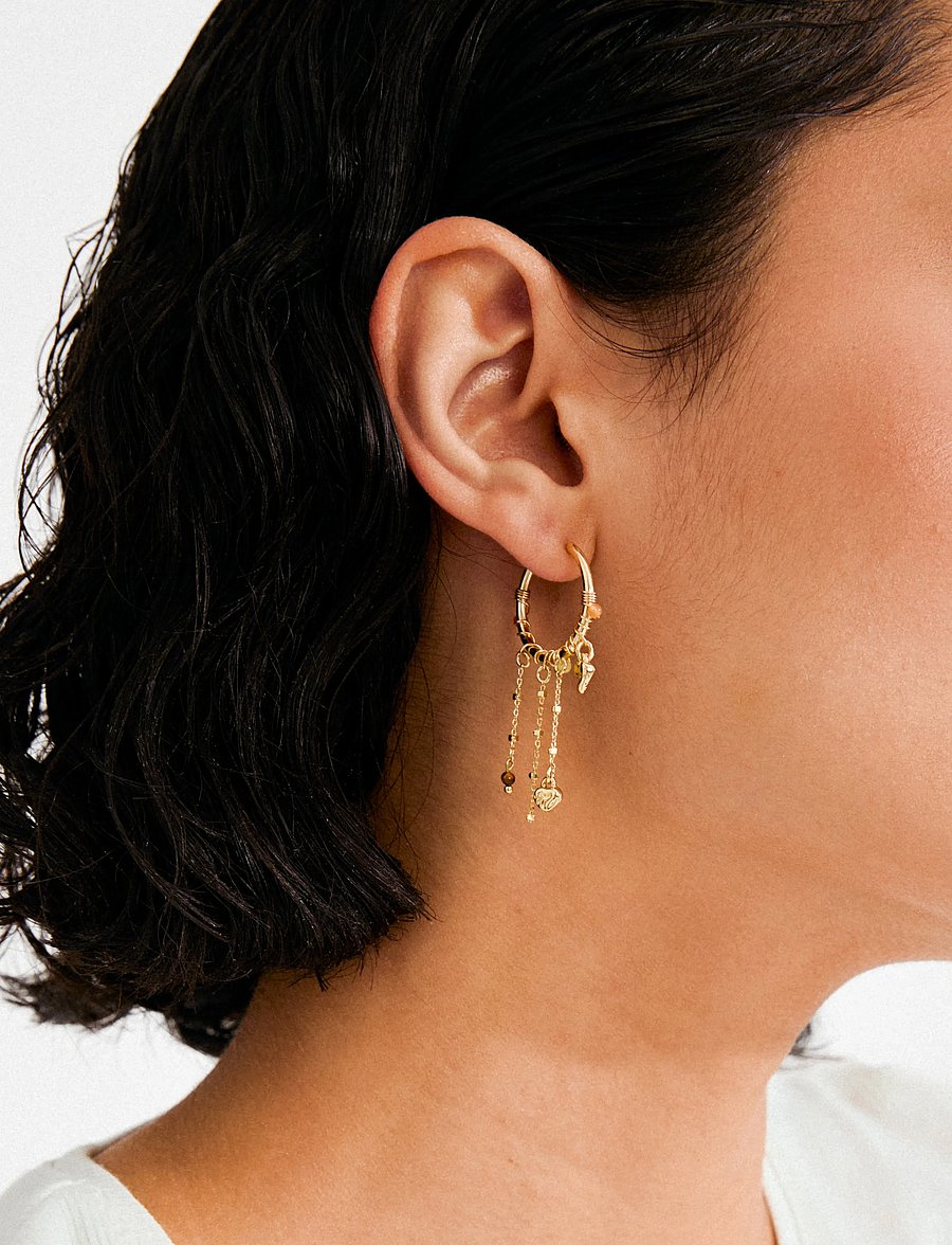 Pilgrim - MYLAN earrings gold-plated - silmatorkavad kõrvarõngad - gold plated - 0