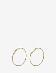 RAQUEL medium-size recycled hoop earrings - GOLD PLATED