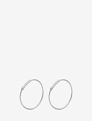RAQUEL medium-size recycled hoop earrings - SILVER PLATED
