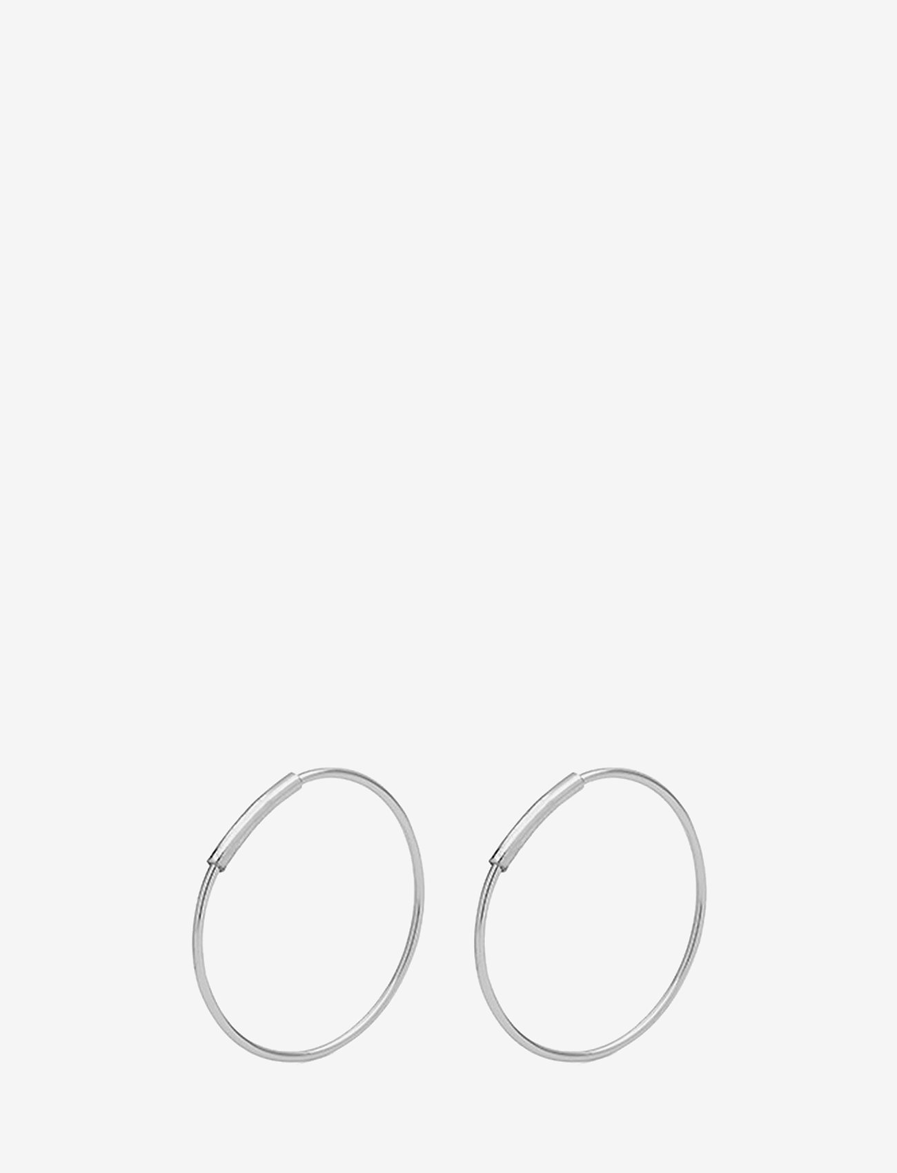 Pilgrim - RAQUEL medium-size recycled hoop earrings - silver plated - 0