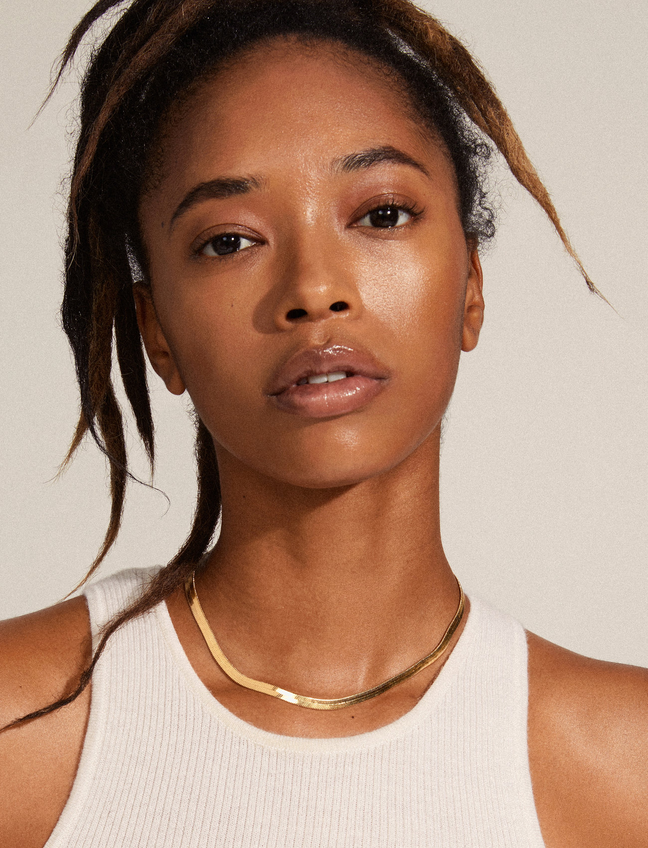 Pilgrim - NOREEN flat snakechain necklace gold-plated - gold plated - 2