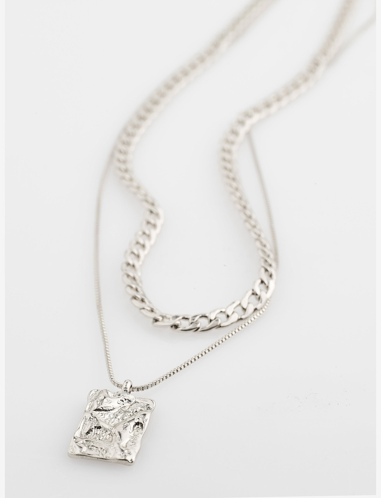 Pilgrim - BATHILDA recycled 2-in-1 necklace - silver plated - 3