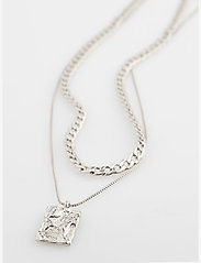 Pilgrim - BATHILDA recycled 2-in-1 necklace - statement halskæder - silver plated - 2