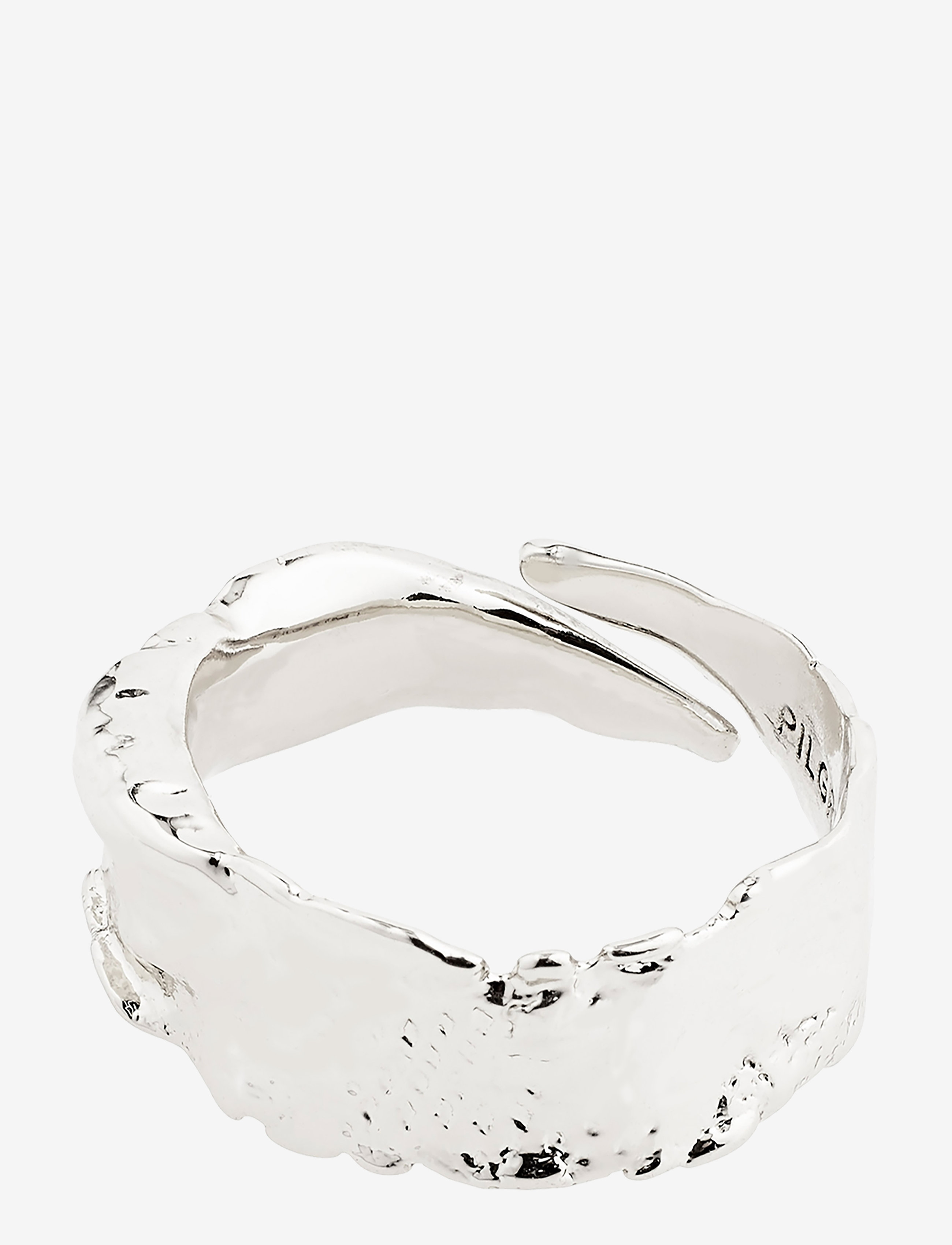 Pilgrim BATHILDA recycled rustic ring - Pilgrim - SILVER PLATED / silver