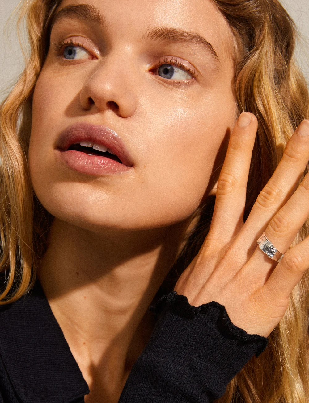 Pilgrim - BATHILDA recycled rustic ring - konfirmasjon - silver plated - 0