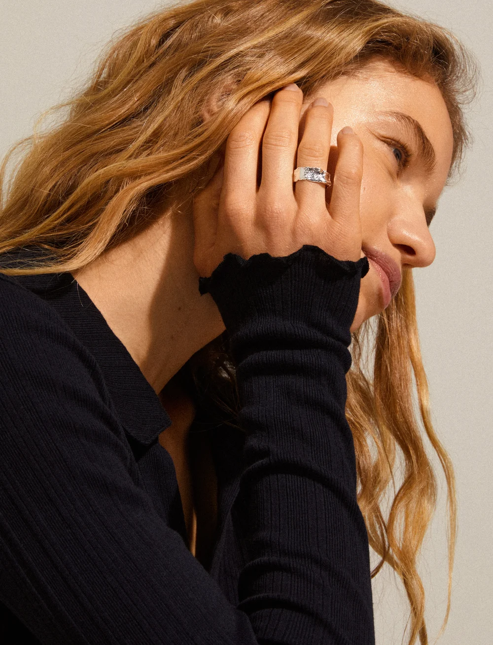 Pilgrim - BATHILDA recycled rustic ring - konfirmasjon - silver plated - 2