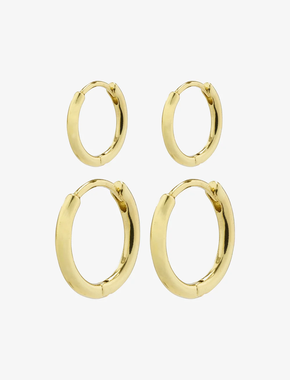 Pilgrim - ARIELLA recycled hoop earrings 2-in-1 set - hoops - gold plated - 1