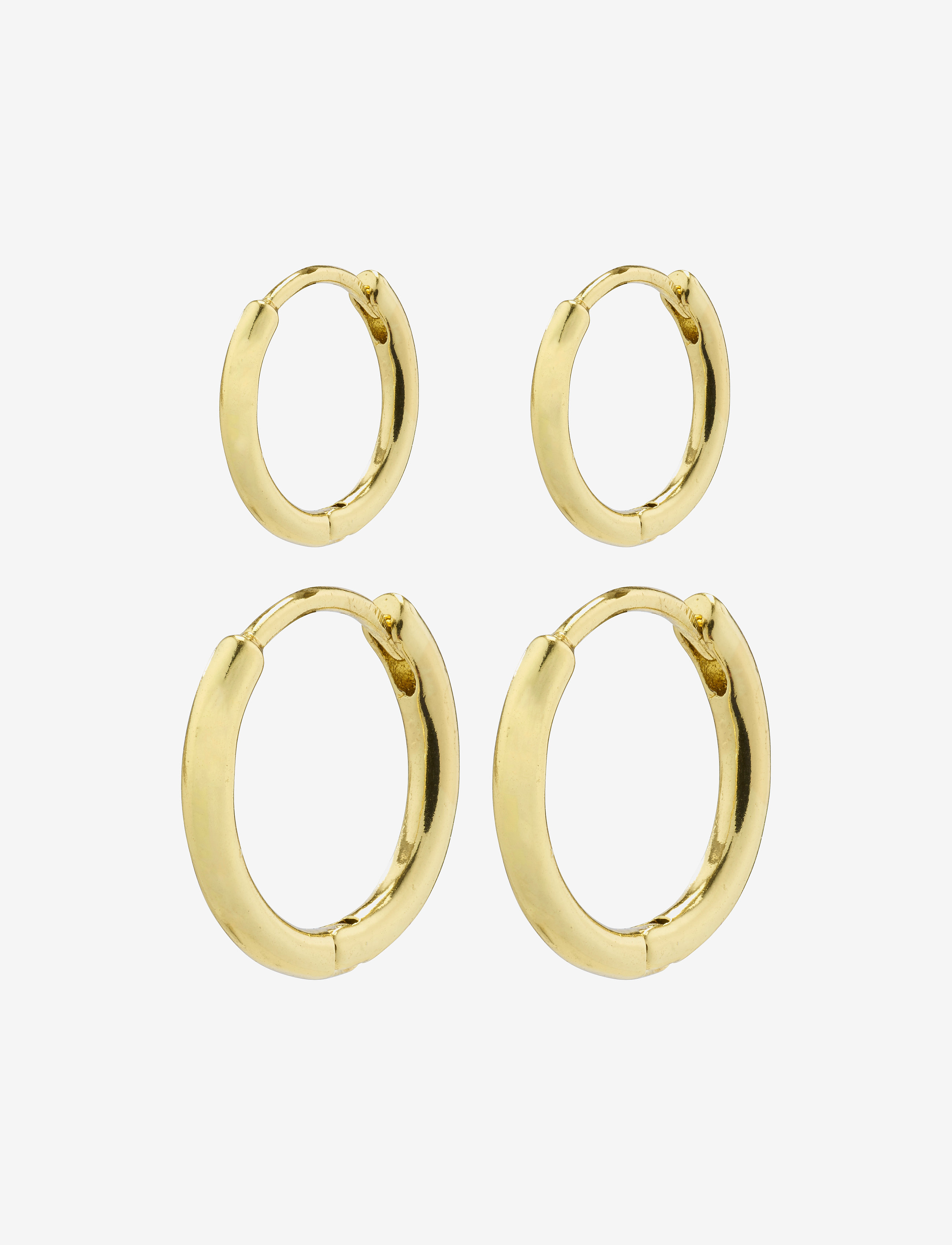 Pilgrim ARIELLA recycled hoop earrings 2-in-1 set - Pilgrim - GOLD PLATED / gold
