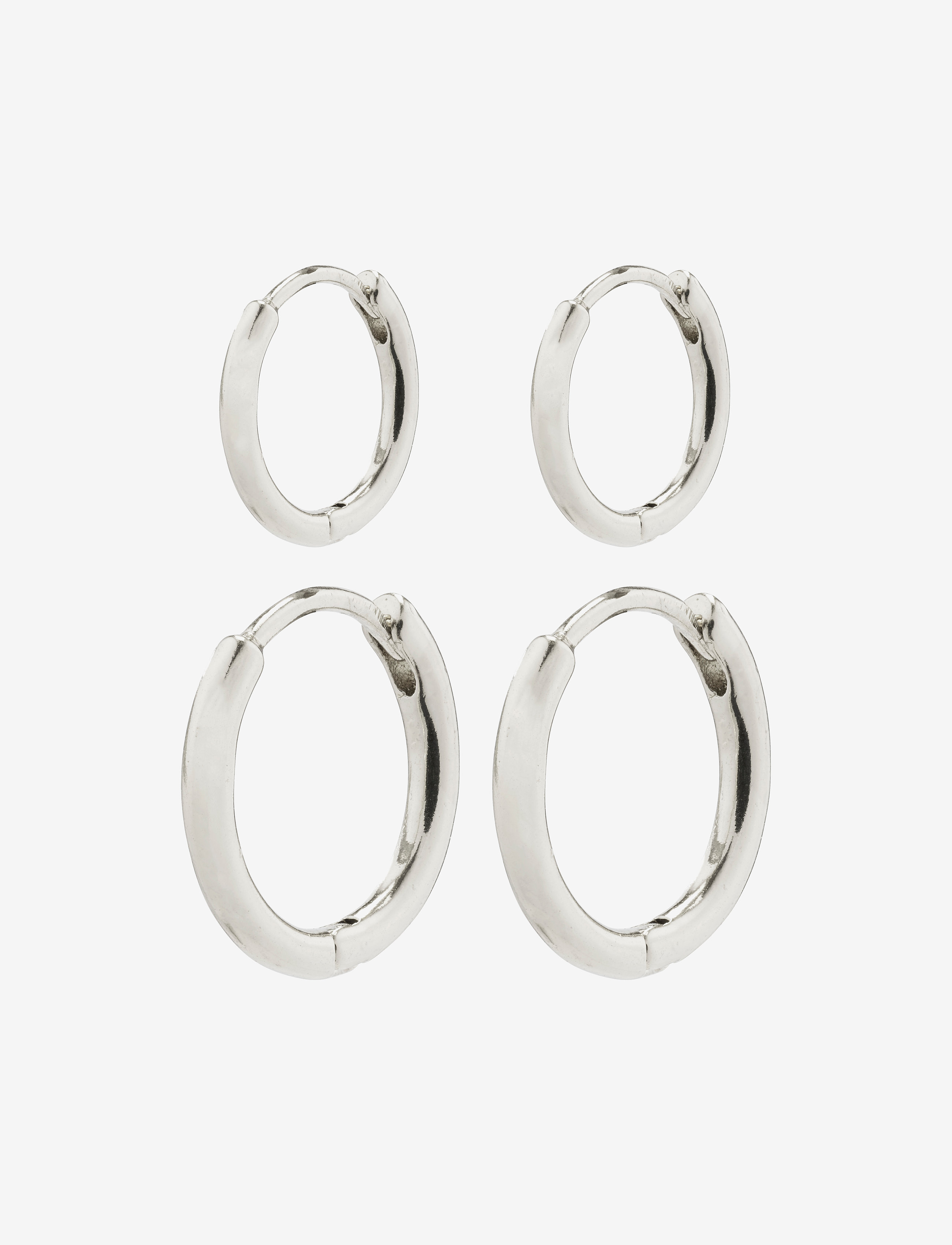 PILGRIM Ariella Recycled Hoop Ohrringe 2-In-1 Set Silber - One Size - Damen