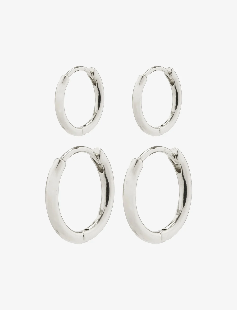 Pilgrim - ARIELLA recycled hoop earrings 2-in-1 set - kreolen - silver plated - 1
