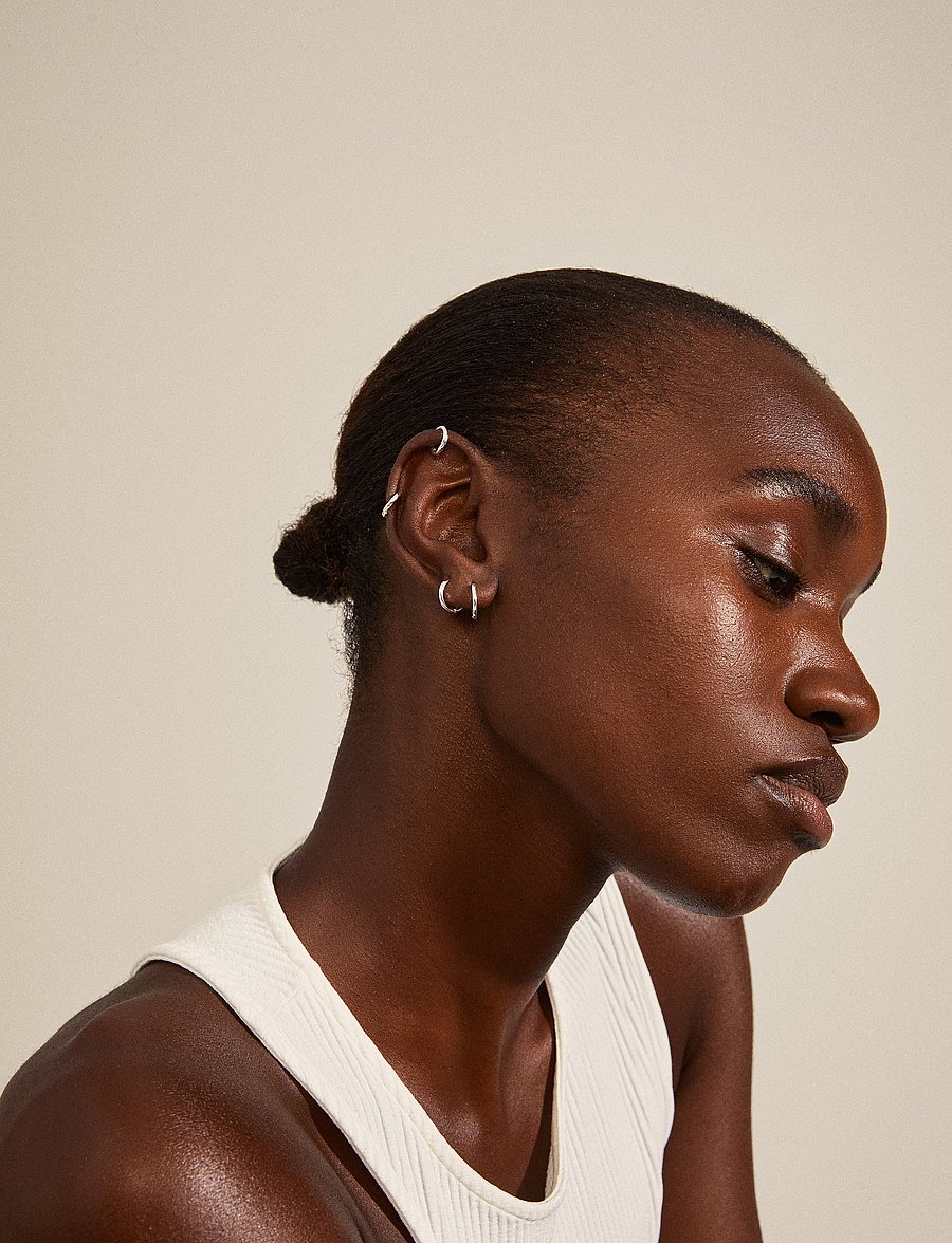 Pilgrim - ARIELLA recycled hoop earrings 2-in-1 set - creoler & hoops - silver plated - 2
