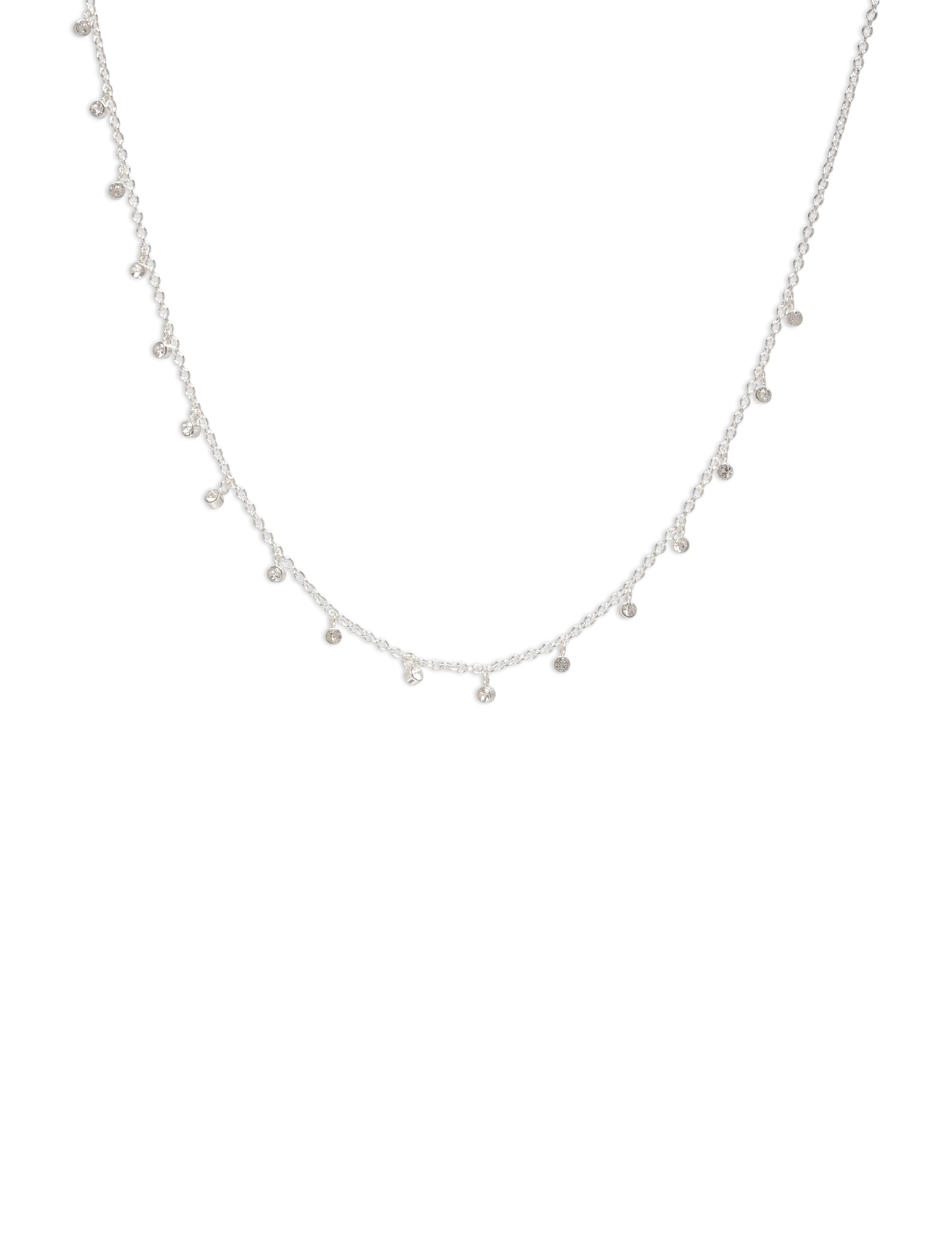 Pilgrim MAJA crystal multi drops necklace silver-plated - Pilgrim - SILVER PLATED / silver