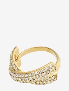 EDTLI crystal ring gold-plated, Pilgrim