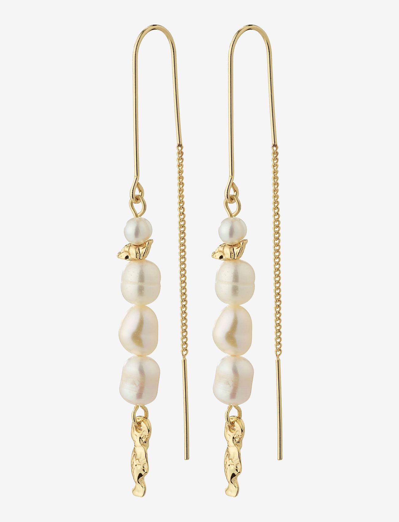 BERTHE pearl chain earrings - GOLD PLATED