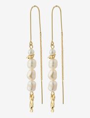 BERTHE pearl chain earrings - GOLD PLATED