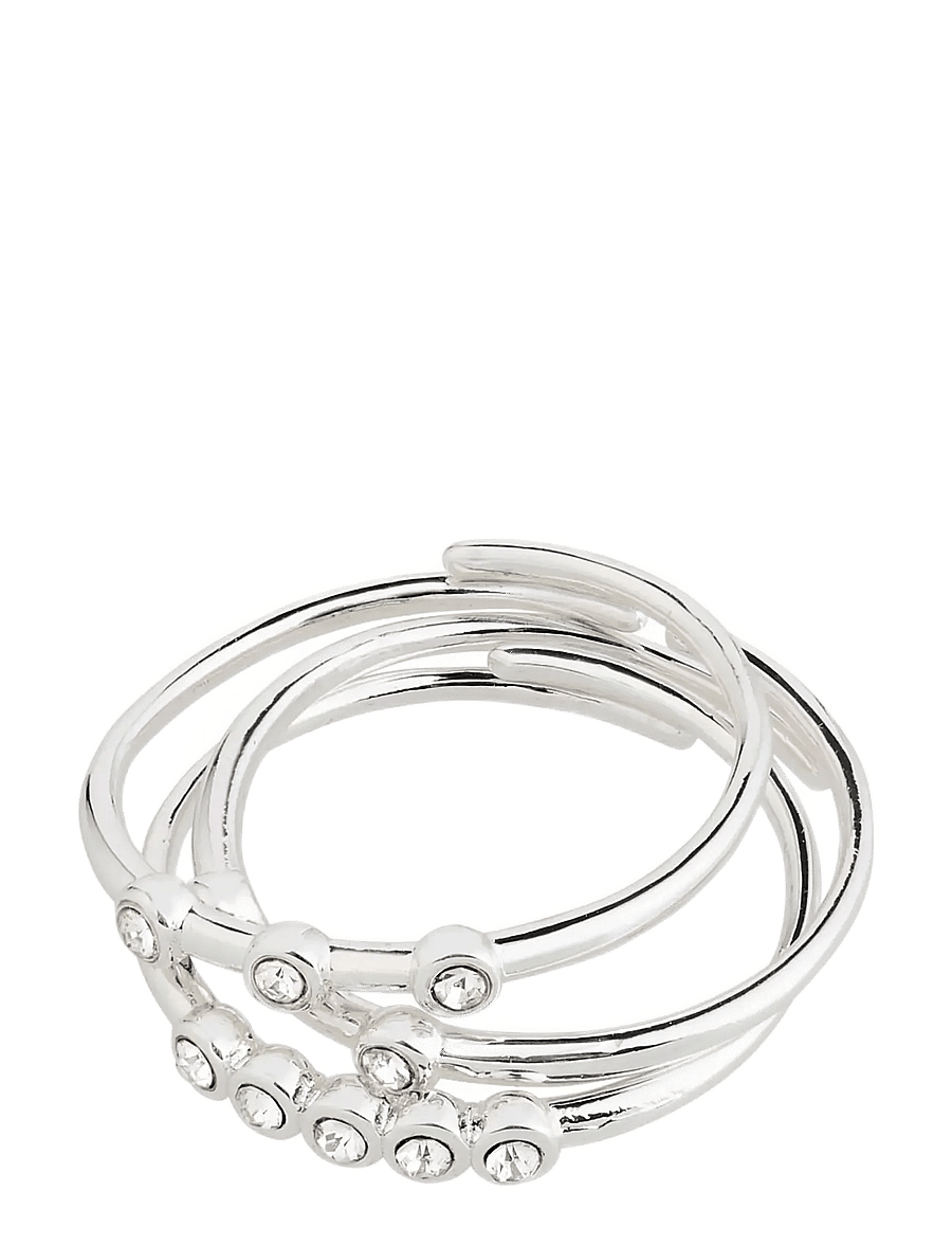 Pilgrim - SLOAN rings 3-in-1 set silver-plated - rings - silver plated - 1