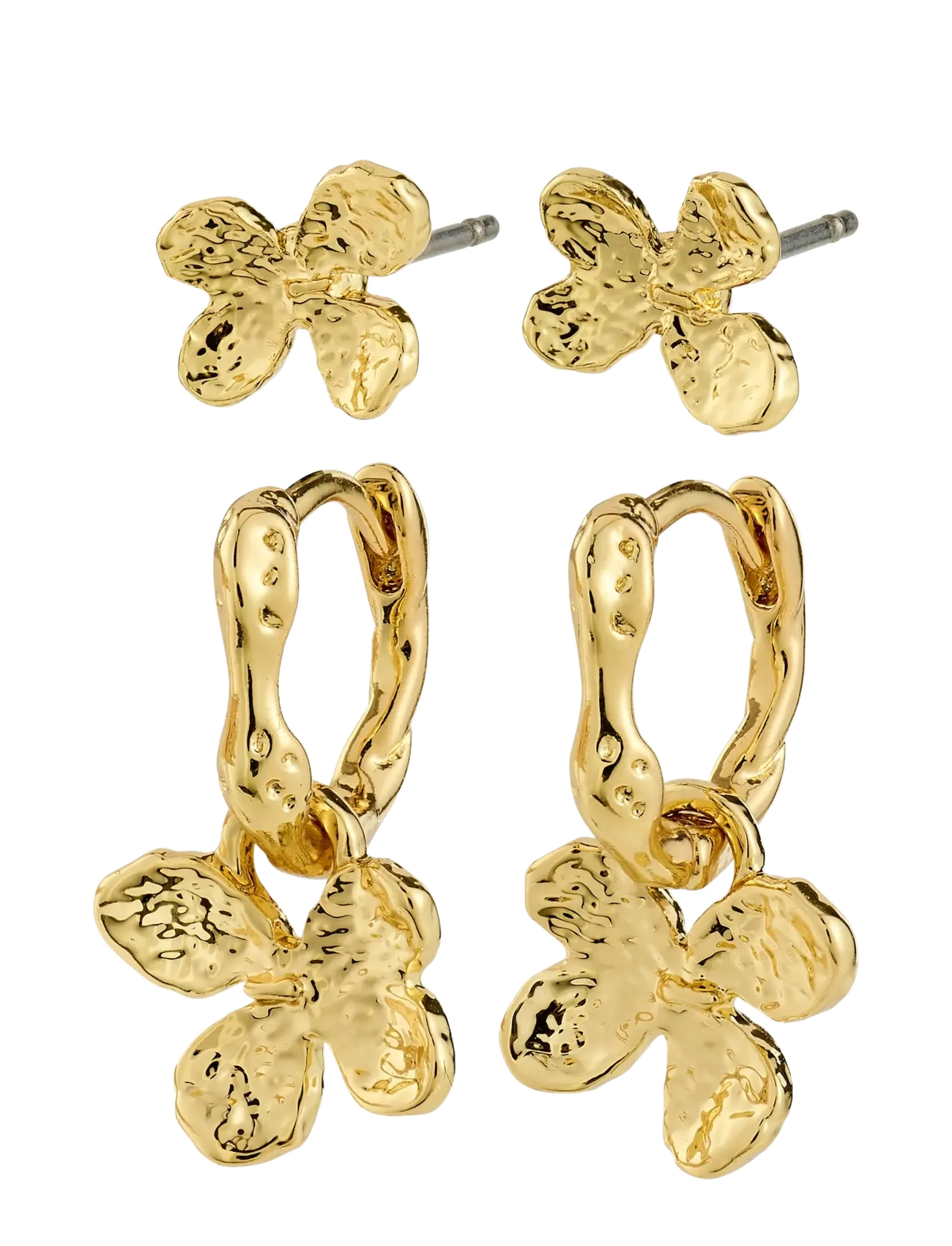 Pilgrim AJANI earrings 2-in-1 set, gold-plated - Konfirmation - GOLD PLATED / gold