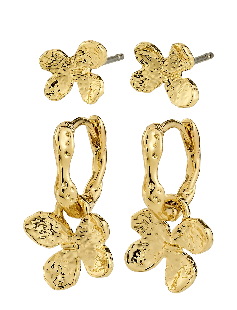 Pilgrim - AJANI earrings 2-in-1 set, gold-plated - Ørestikker - gold plated - 1