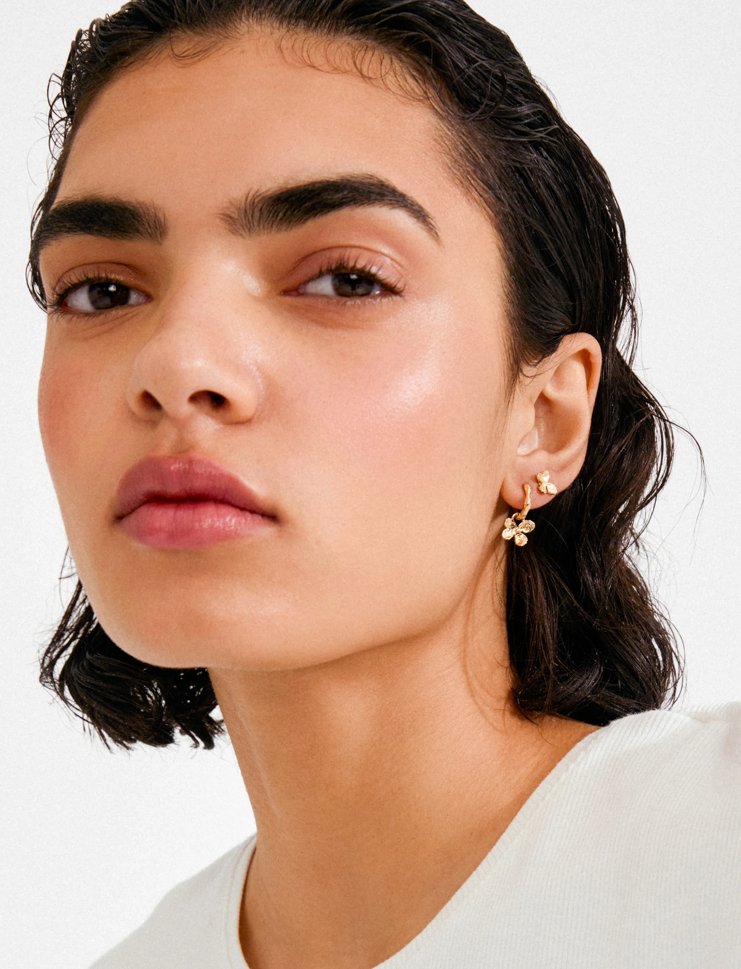Pilgrim Ajani Earrings 2-In-1 Set, Gold-Plated, One Size, Earrings, Gold - Studs, Frauen