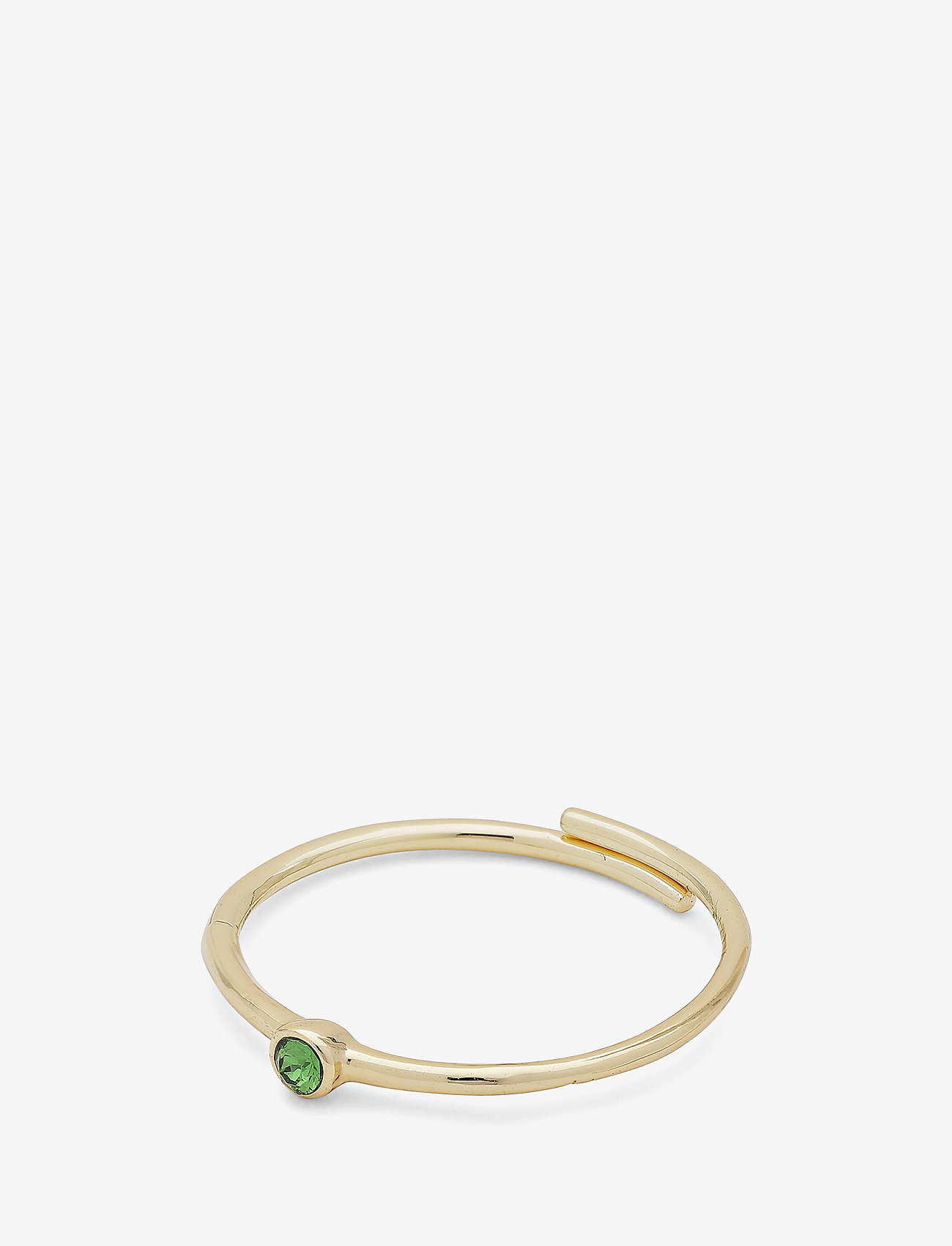 Pilgrim - LULU green crystal stack ring gold-plated - gold plated green - 0