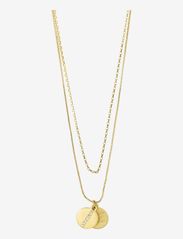 Pilgrim - CASEY coin pendant necklace 2-in-1 - naszyjniki z wisiorkami - gold plated - 0