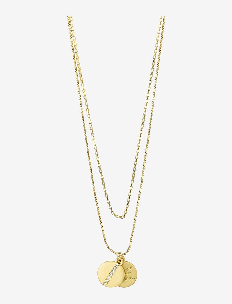CASEY coin pendant necklace 2-in-1 GOLD PLATED - Main Image