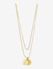 Pilgrim - CASEY coin pendant necklace 2-in-1 - naszyjniki z wisiorkami - gold plated - 1