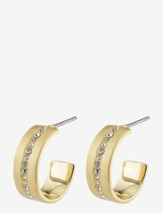 CASEY crystal detail huggie hoops - GOLD PLATED