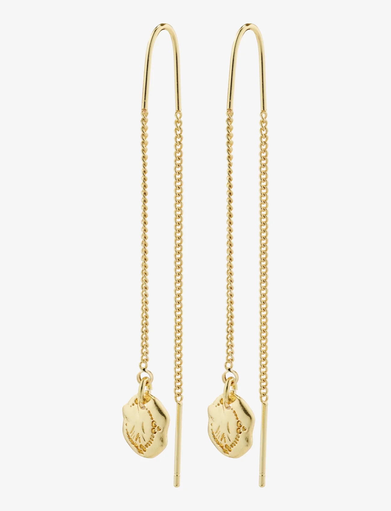 Pilgrim - JOLA recycled long chain earrings - hängande örhängen - gold plated - 0