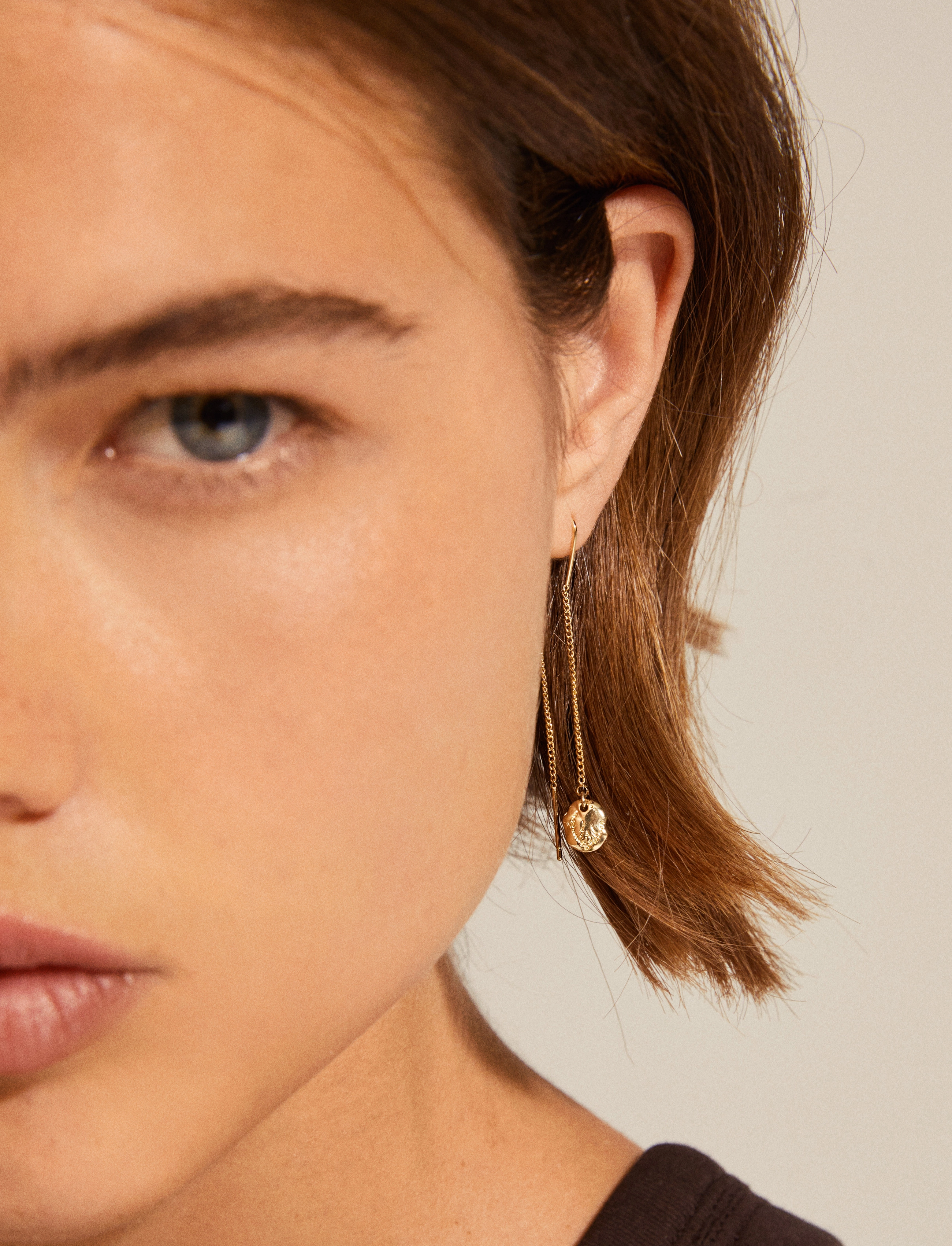Pilgrim - JOLA recycled long chain earrings - gold plated - 1