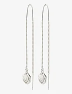 JOLA recycled long chain earrings - SILVER PLATED